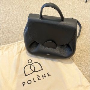Polene “Numéro Un” Black Leather Purse